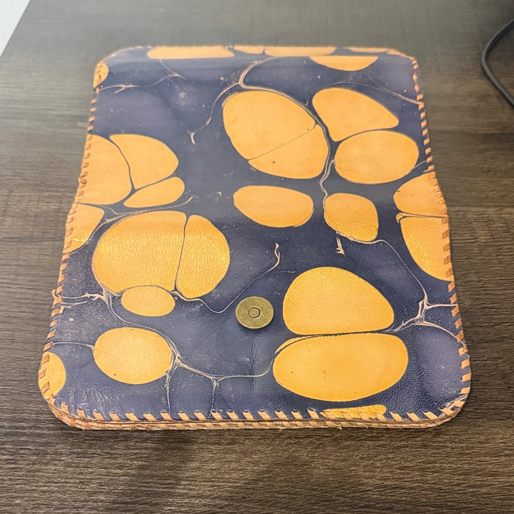 Blue And Orange Leaf Pattern Wallet - image 3